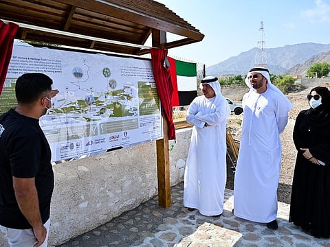 Key officials at the inauguration of the historic nature and heritage trail.
