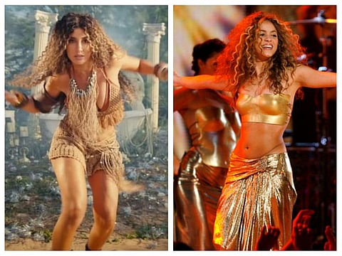 Nora Fatehi in 'Dance Meri Rani' and Shakira in 'Hips Don't Lie'