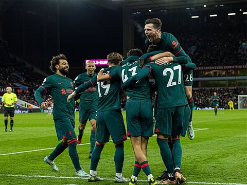 Mohamed Salah and Virgil van Dijk put the Reds in a commanding position before half-time.