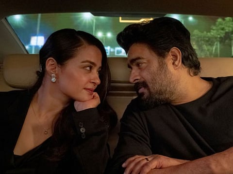 Surveen Chawla and R Madhavan in 'Decoupled'