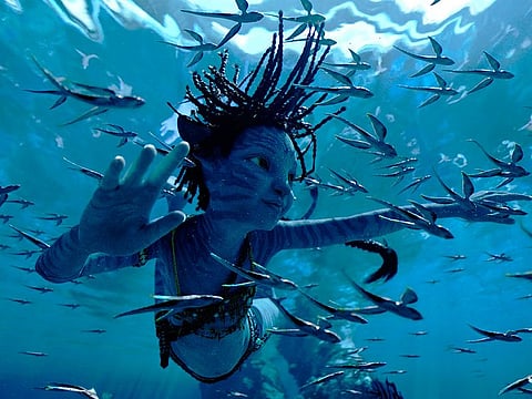 Trinity Bliss, as Tuk, in a scene from 'Avatar: The Way of Water.'