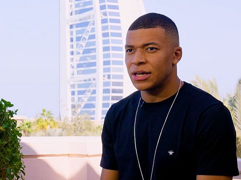 Kylian Mbappe speaking in Dubai