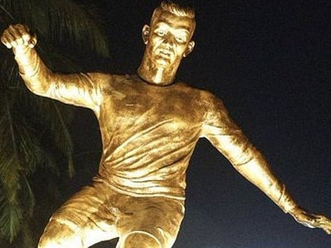 The statue of Cristiano Ronaldo in Goa