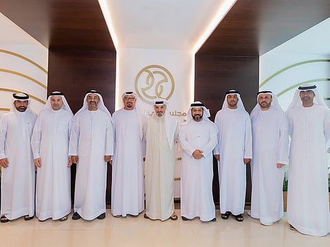 Saeed Hareb, the Secretary General of Dubai Sports Council, with other officials and dignitaries.