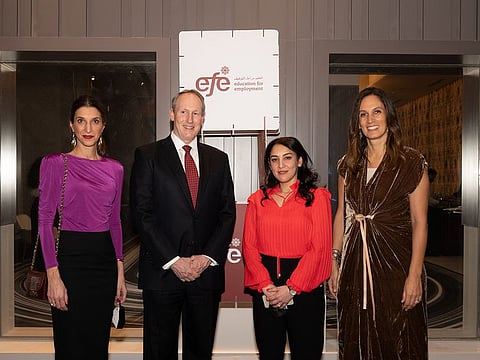 EFE executives (L-R): Europe CEO of EFE Ana Martiningui; the President and CEO Andrew Baird; UAE Managing Director Dima Najim; and Senior Vice-President - Strategy, Partnerships and Communications, Jasmine Nahhas Di Florio, at the Dubai event