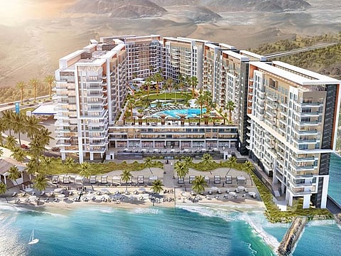 The project includes 573 apartments along with 19 retail areas, swimming pools and gym.