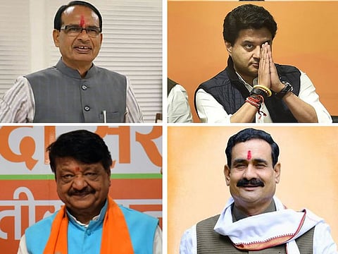 From Top left Clockwise: Shivraj Singh Chouhan, Jyotiraditya Scindia, Narottam Mishra and Kailash Vijayvargiya