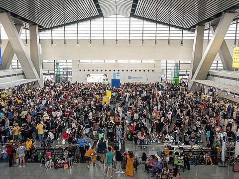 A scene at the Ninoy Aquino International Airport (NAIA), Manila's sole international aviation gateway.