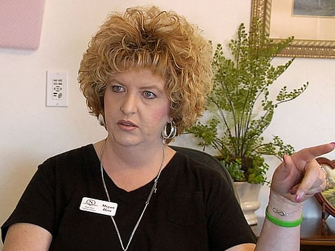 Megan Hess, owner of Donor Services, is pictured during an interview in Montrose, Colorado, U.S., May 23, 2016 in this still image from video.