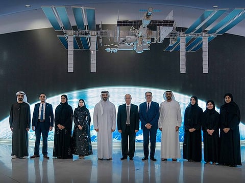 Sheikh Sultan bin Ahmed bin Sultan Al Qasimi, Deputy Ruler of Sharjah and President of the University of Sharjah, followed a live broadcast of the launch during an event at the Sharjah Academy for Astronomy, Space Sciences and Technology