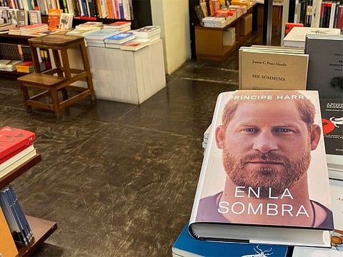 Britain's Prince Harry's book "Spare" is seen in a bookstore, before its official release date, in Barcelona, Spain January 5, 2023