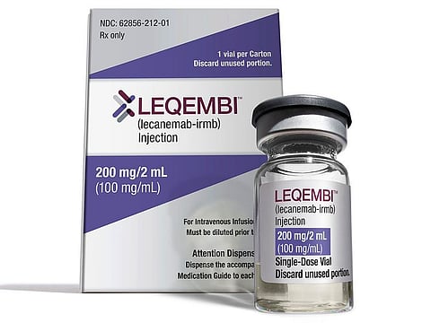 Vials and packaging for Alzheimer’s drug Leqembi.