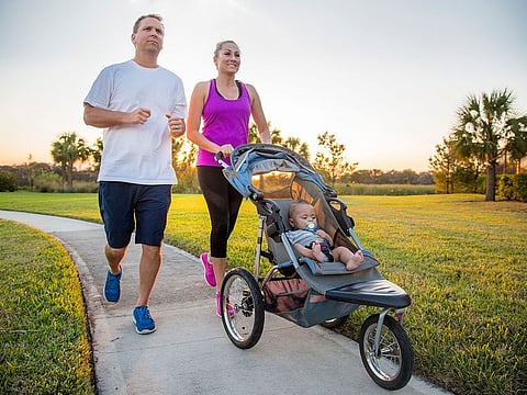 Don't let your busy schedule stop you from your daily run or walk. A jogging stroller can keep your baby comfortable as you include your little one in your workout.