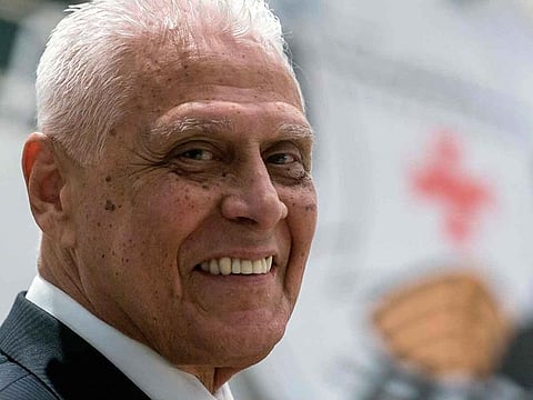 Brazilian football player Roberto Dinamite.