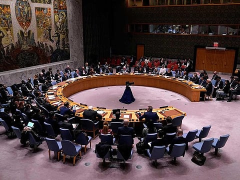 Ambassador Riyad Mansour, Permanent Observer of the State of Palestine to the United Nations waits to speak during an emergency meeting of the UN security council regarding the situation in Palestine, at UN headquarters in New York City on January 5, 2023.