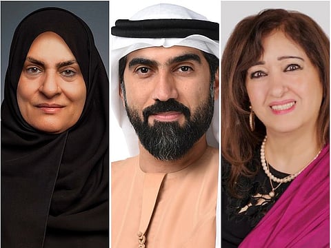 From left: Dr Raja Al Gurg, Ali Al Saloom, and Maisoon Saqr Al Qassimi