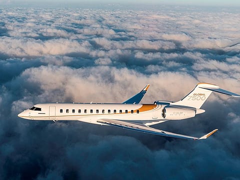 Bombardier Global 7,500 is the only business jet large enough to accommodate four living spaces, a dedicated crew suite and a kitchen.
