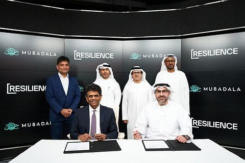 The agreement was witnessed by Musabbeh Al-Kaabi, CEO of UAE Investments at Mubadala and signed by Badr Al-Olama Executive Director, UAE Clusters at Mubadala and Rahul Singhvi, ScD, CEO of Resilience.