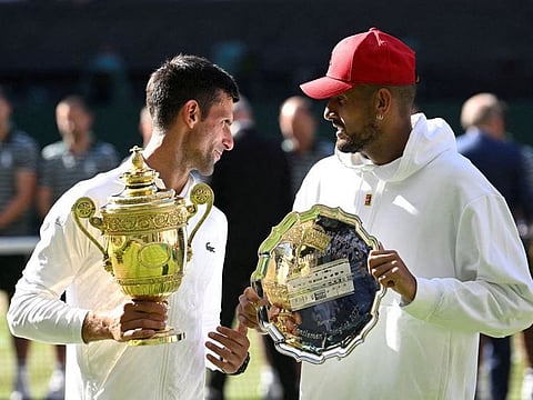 Novak Djokovic (left) will play Nick Kyrgios in a practice match on Friday ahead of the Australian Open which begins on Monday.