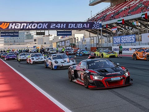 More than 50 cars and 200 different drivers including UAE’s Khaled Al Qubaisi, three-time winner, will participate in the challenging endurance race which begins on Saturday at 15:00.
