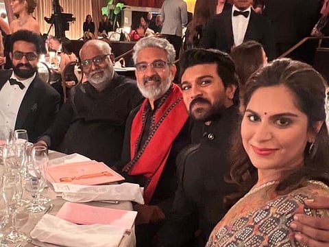 Team RRR at the Golden globe awards