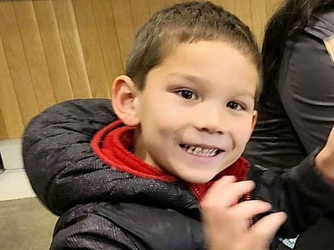 Kyle Doan, 5, was swept away in the floods near San Miguel, California.