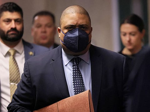 Manhattan District Attorney Alvin Bragg arrives at the New York Supreme Court for the sentencing hearing of the Trump Organization.