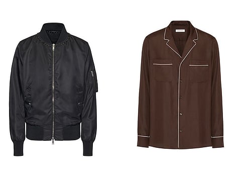 Piccioli included jackets, foulard shirts, pants, outerwear, pyjamas and jumpsuits. The idea was to combine the feminine worlds of Couture with traditional masculine tailoring