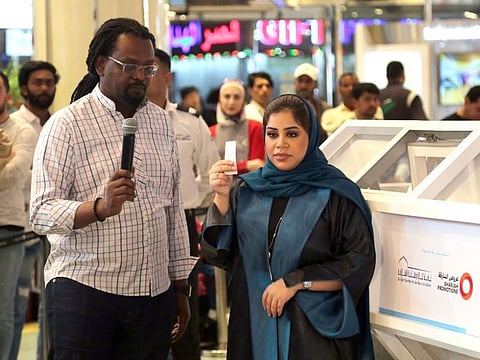 A winning ticket picked during the draw on Friday at Mega Mall