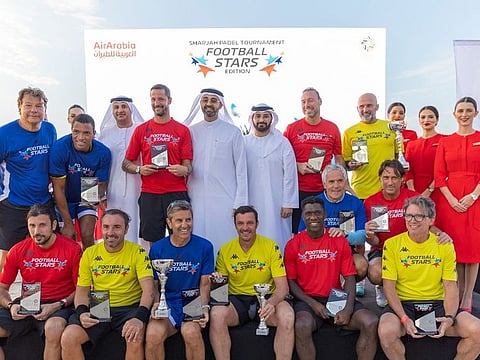 Italian Francesco Totti and Enrico Annoni snatched the Sharjah Padel Tournament title, the football stars edition which was organised by the Sharjah Commerce and Tourism Development Authority (SCTDA).