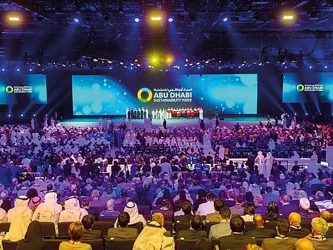 Participants and the audience seen at a previous edition of Abu Dhabi Sustainability Week