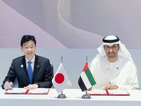 Dr. Sultan Ahmed Al Jaber and Yasutoshi Nishimura.