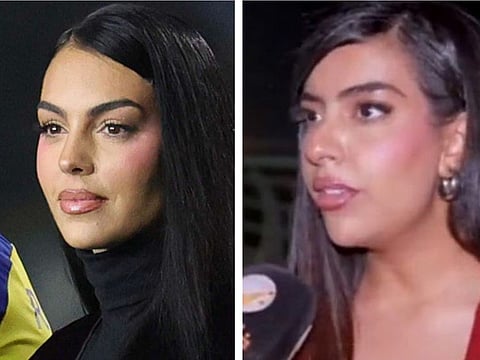 A combination photo showing Ronaldo's girlfriend Georgina Rodriguez, left, and Reema