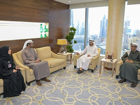Sheikh Hamdan bin Mohammed bin Rashid Al Maktoum, Crown Prince of Dubai and Chairman of the Executive Council, approves the results of 2022 customer and employee happiness index during a meeting on Wednesday.
