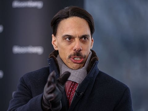 Prince Faisal bin Farhan Al Saud, Saudi Arabia's foreign minister, during a Bloomberg Television interview in Davos, Switzerland, on January 19, 2023.