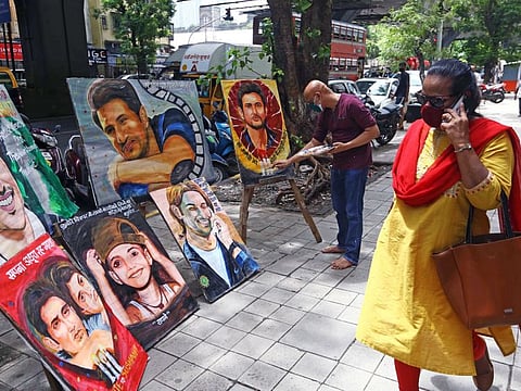 Maharashtra, June 14 (ANI): Fans remembering Sushant Singh Rajput during his 1st death anniversary in Mumbai on Monday. (ANI Photo)