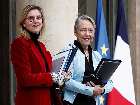 French Minister for Energy Transition Agnes Pannier-Runacher and Prime Minister Elisabeth Borne leave following the weekly cabinet meeting and an official presentation of the pension reform plan at the Elysee Palace in Paris, France, January 23, 2023. The equality council has described the overall situation for women in France as “alarming.”