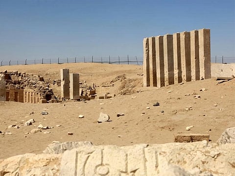 Unesco listed ruins in Yemen's Marib province harking back to the Saba kingdom.