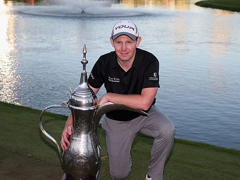 Stephen Gallacher, winning the 2013 Dubai Desert Classic