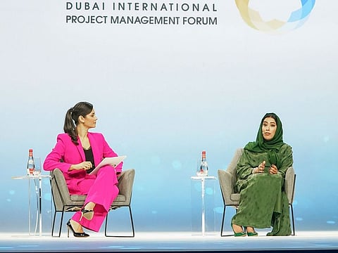 Mona Al Marri (right) at the Forum