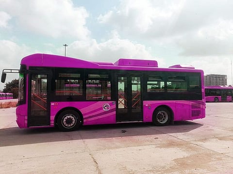 Pink buses to become operational in Karachi for women commuters from February 1.