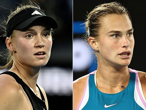 Kazakhstan's Elena Rybakina (left) and Belarusian Aryna Sabalenka will be contesting for the women's singles title in the Australian Open on Saturday.