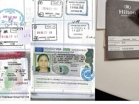 Jasmeet Kaur's documents shown by her in the video.