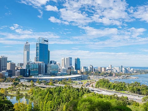 A view of the Perth city skyline.