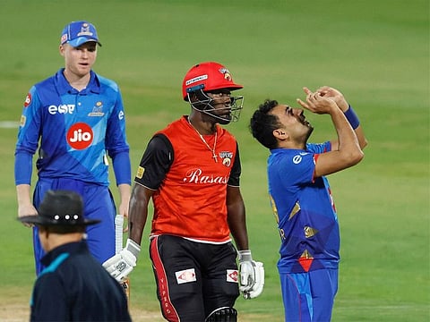 MI Emirates beat Desert Vipers by 157 runs.