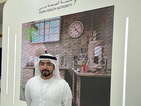 Mohamed Al Mheiri, DHA's Director of Health Tourism Department, at Arab Health 2023 on Tuesday.