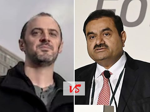 Nathan Anderson, founder of short-seller Hindenburg Research and Gautam Adani, chairman of Adani Group.