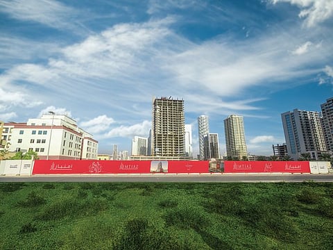 Construction site of Westwood Grande by Imtiaz