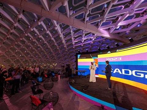 Saif Al Noaimi announces tickets are now on sale for Abu Dhabi GP 2023 from Skylite lounge of the W Hotel Abu Dhabi on Thursday.