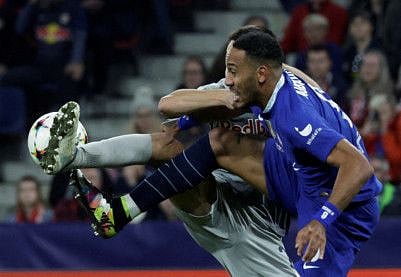 No room... Chelsea's Pierre-Emerick Aubameyang has not been included in the 25-man Champions League squad.